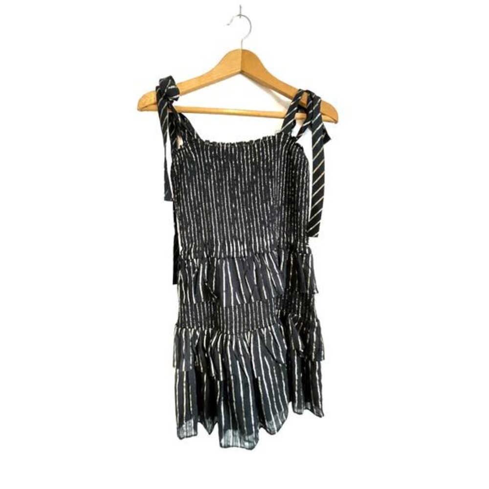 House Of Harlow 1960 black gold sleeveless mini dress neutral lightweight Size S